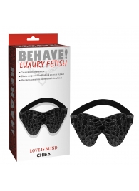 Черная маска на глаза Behave - Chisa - купить с доставкой в Димитровграде