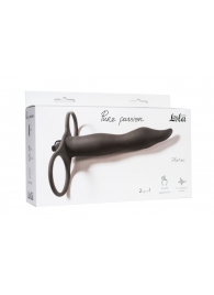 Черная вибронасадка для двойного проникновения Flirtini - 15,9 см. - Lola Games - купить с доставкой в Димитровграде