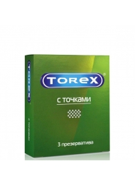Текстурированные презервативы Torex  С точками  - 3 шт. - Torex - купить с доставкой в Димитровграде