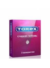 Презервативы Torex  Сладкая любовь  с ароматом клубники - 3 шт. - Torex - купить с доставкой в Димитровграде
