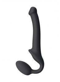 Черный безремневой страпон Silicone Bendable Strap-On S - Strap-on-me - купить с доставкой в Димитровграде
