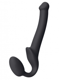 Черный безремневой страпон Silicone Bendable Strap-On S - Strap-on-me - купить с доставкой в Димитровграде