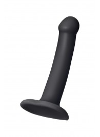 Черный фаллос на присоске Silicone Bendable Dildo S - 17 см. - Strap-on-me - купить с доставкой в Димитровграде