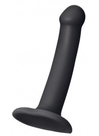 Черный фаллос на присоске Silicone Bendable Dildo S - 17 см. - Strap-on-me - купить с доставкой в Димитровграде