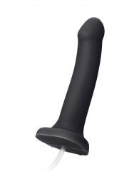 Черный фаллос с имитацией эякуляции Silicon Cum Dildo L - 19,6 см. - Strap-on-me - купить с доставкой в Димитровграде