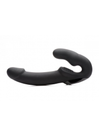Черный безремневой страпон Urge Silicone Strap On с пультом ДУ - 24 см. - XR Brands - купить с доставкой в Димитровграде