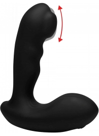 Черный стимулятор простаты Alpha-Pro 7X P-Milker Silicone Prostate Stimulator with Milking Bead - XR Brands - в Димитровграде купить с доставкой