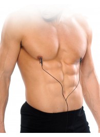 Черные электрические зажимы для сосков Shock Therapy Nipple Clamps - Pipedream - купить с доставкой в Димитровграде