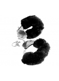 Металлические наручники Furry Love Cuffs с черным мехом - Pipedream - купить с доставкой в Димитровграде