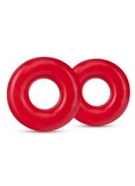 Набор из 2 красных эрекционных колец DONUT RINGS OVERSIZED - Blush Novelties - в Димитровграде купить с доставкой