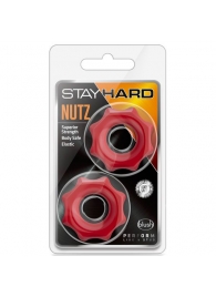 Набор из 2 красных фигурных эрекционных колец NUTZ - Blush Novelties - в Димитровграде купить с доставкой