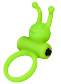 Зеленое эрекционное виброкольцо на пенис Cock Ring - A-toys - в Димитровграде купить с доставкой