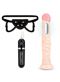 Регулируемые трусики с вибрирующей насадкой - 21 см. - Lux Fetish - купить с доставкой в Димитровграде