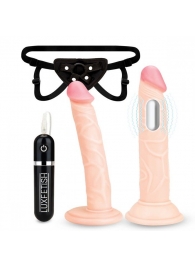 Регулируемые трусики с 2 насадками - 16 и 15 см. - Lux Fetish - купить с доставкой в Димитровграде