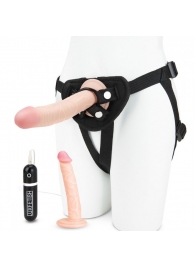 Регулируемые трусики с 2 насадками - 16 и 15 см. - Lux Fetish - купить с доставкой в Димитровграде