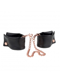 Черные мягкие наручники Entice French Cuffs с цепью - California Exotic Novelties - купить с доставкой в Димитровграде