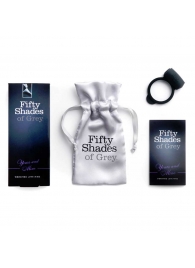 Темно-серое эрекционное кольцо Vibrating Love Ring с вибрацией - Fifty Shades of Grey - в Димитровграде купить с доставкой