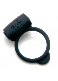 Темно-серое эрекционное кольцо Vibrating Love Ring с вибрацией - Fifty Shades of Grey - в Димитровграде купить с доставкой