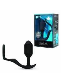 Черное эрекционное кольцо с анальным плагом Snug   Tug - b-Vibe - в Димитровграде купить с доставкой