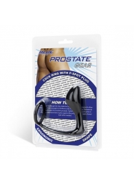 Стимулятор простаты с фиксацией эрекционным кольцом Prostate Gear - BlueLine - в Димитровграде купить с доставкой