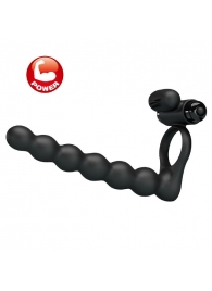 Черная насадка для двойной стимуляции Hercules Penis Sheath III - 15,3 см. - Baile - купить с доставкой в Димитровграде