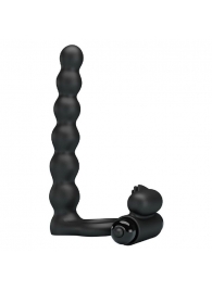 Черная насадка для двойной стимуляции Hercules Penis Sheath III - 15,3 см. - Baile - купить с доставкой в Димитровграде