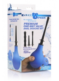 Анальный душ с 3 насадками Premium One-way Valve Anal Douche Set - XR Brands - купить с доставкой в Димитровграде