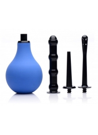 Анальный душ с 3 насадками Premium One-way Valve Anal Douche Set - XR Brands - купить с доставкой в Димитровграде
