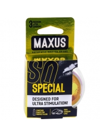 Презервативы с точками и рёбрами в пластиковом кейсе MAXUS Special - 3 шт. - Maxus - купить с доставкой в Димитровграде