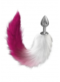 Серебристая анальная пробка с розовым хвостом Galaxy - Lola Games - купить с доставкой в Димитровграде