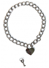 Серебристый ошейник Embrace с ключиком - Lola Games - купить с доставкой в Димитровграде