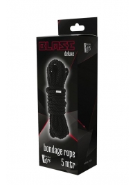 Черная веревка для шибари DELUXE BONDAGE ROPE - 5 м. - Dream Toys - купить с доставкой в Димитровграде