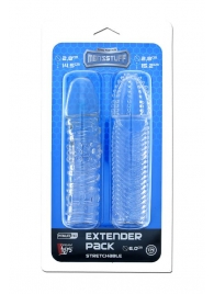 Комплект из 2 прозрачных насадок на пенис PENIS EXTENDER PACK - Dream Toys - в Димитровграде купить с доставкой