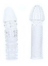 Комплект из 2 прозрачных насадок на пенис PENIS EXTENDER PACK - Dream Toys - в Димитровграде купить с доставкой