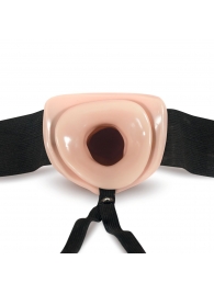 Телесный полый страпон Dr. Skin 6 Inch Hollow Strap On - 15,2 см. - Blush Novelties - купить с доставкой в Димитровграде