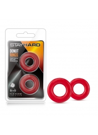 Набор из 2 красных эрекционных колец Stay Hard Donut Rings - Blush Novelties - в Димитровграде купить с доставкой