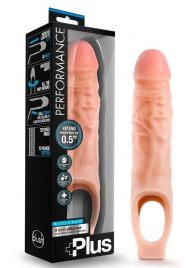 Телесный реалистичный фаллоудлинитель 9 Inch Silicone Cock Sheath Penis Extender - 22,86 см. - Blush Novelties - в Димитровграде купить с доставкой