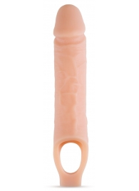 Телесный реалистичный фаллоудлинитель 10 Inch Silicone Cock Sheath Penis Extender - 25,4 см. - Blush Novelties - в Димитровграде купить с доставкой