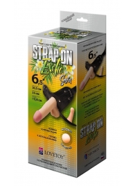 Пояс-трусики с 2 насадками Exotic-Sara - 16,5 см. - LOVETOY (А-Полимер) - купить с доставкой в Димитровграде