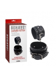 Черные наручники Surrender Wrist Restraints - Chisa - купить с доставкой в Димитровграде