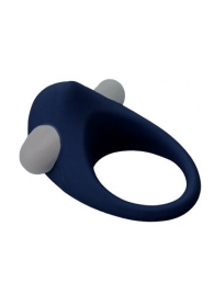Гладкое синее эрекционное виброкольцо STIMU RING - Dream Toys - в Димитровграде купить с доставкой
