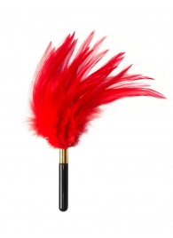 Красный перьевой тиклер Plume - 23 см. - Lola Lingerie - купить с доставкой в Димитровграде