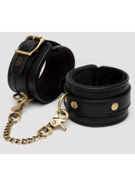 Черные оковы на ноги Bound to You Faux Leather Ankle Cuffs - Fifty Shades of Grey - купить с доставкой в Димитровграде