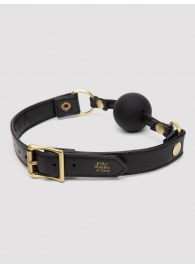 Черный кляп-шар Bound to You Faux Leather Ball Gag - Fifty Shades of Grey - купить с доставкой в Димитровграде