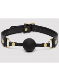 Черный кляп-шар Bound to You Faux Leather Ball Gag - Fifty Shades of Grey - купить с доставкой в Димитровграде