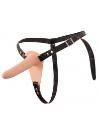 Телесный поясной страпон с вибрацией Vibrating Strap-On - 15,7 см. - Orion - купить с доставкой в Димитровграде