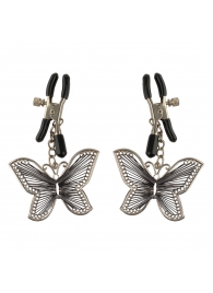 Зажимы на соски с бабочками Butterfly Nipple Clamps - Pipedream - купить с доставкой в Димитровграде