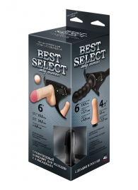 Черный пояс для женщин BEST SELECT с 3 насадками - LOVETOY (А-Полимер) - купить с доставкой в Димитровграде