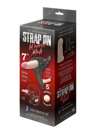 Реалистичный страпон Woman Midi с вагинальной пробкой - 19 см. - LOVETOY (А-Полимер) - купить с доставкой в Димитровграде