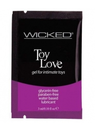 Лубрикант на водной основе для использования с игрушками WICKED Toy Love - 3 мл. - Wicked - купить с доставкой в Димитровграде